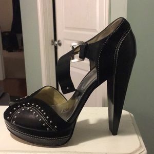 MICHAEL MICHAEL KORS BLACK Leather QUARTER STRAP